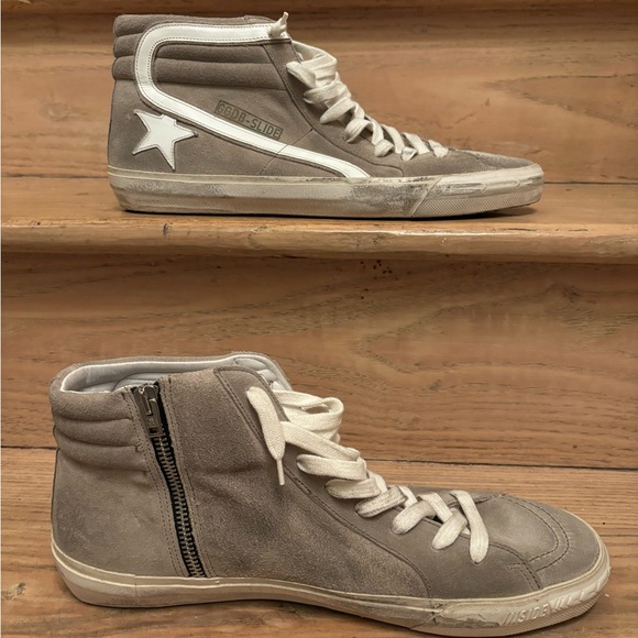 Price ⬇️: Authentic Golden Goose Hi-Top Slides - Tan Suede - Men’s 11US/44EU - Picture 8 of 14